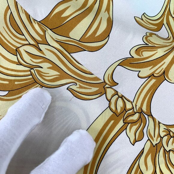 Versace Baroque Print Button-Up Silk Shirt - Picture 6 of 8